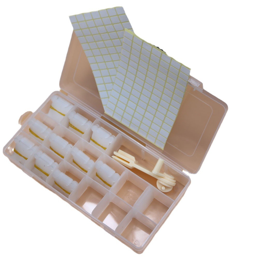 Suministro directo de fábrica caja de almacenamiento de hilo de punto de cruz tablero de bobinado 18 caja de almacenamiento de rejilla devanadera de mano caja de costura traje