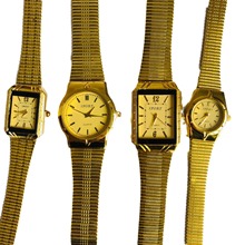 跨境 复古金色链表外贸女式石英手表 新品推荐