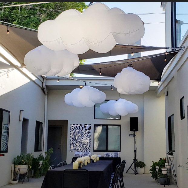 充气云朵气模PVC透明闭气空飘气球云彩网红露营打卡美陈创意