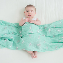 2024春秋母婴用品竹纤维婴儿包巾夏卡通印花儿童浴巾宝宝包被盖毯
