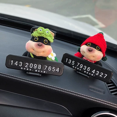 Nömrəli dayanma kartı, Quirky and Cute Bee - little-red-riding-hood-frog-hat-bee-dog-number-plate