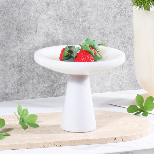 Modern simple marble fruit plate party wedding party desktop dried fruit melon seeds snack storage display plate