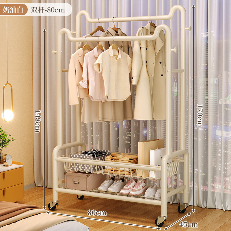 80CM 크림 화이트-더블 폴 더블 레이어 메쉬 바스켓-볼드 스타일