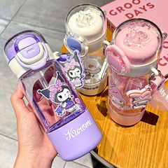 新品サンリオ水カップ高颜値可爱い女の子tritanストローカップ大容量子供漫画カップ