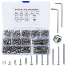 440pcs�羳M3��˿��ĸ�����װ304����ֱ�ͷ��������˿��װ