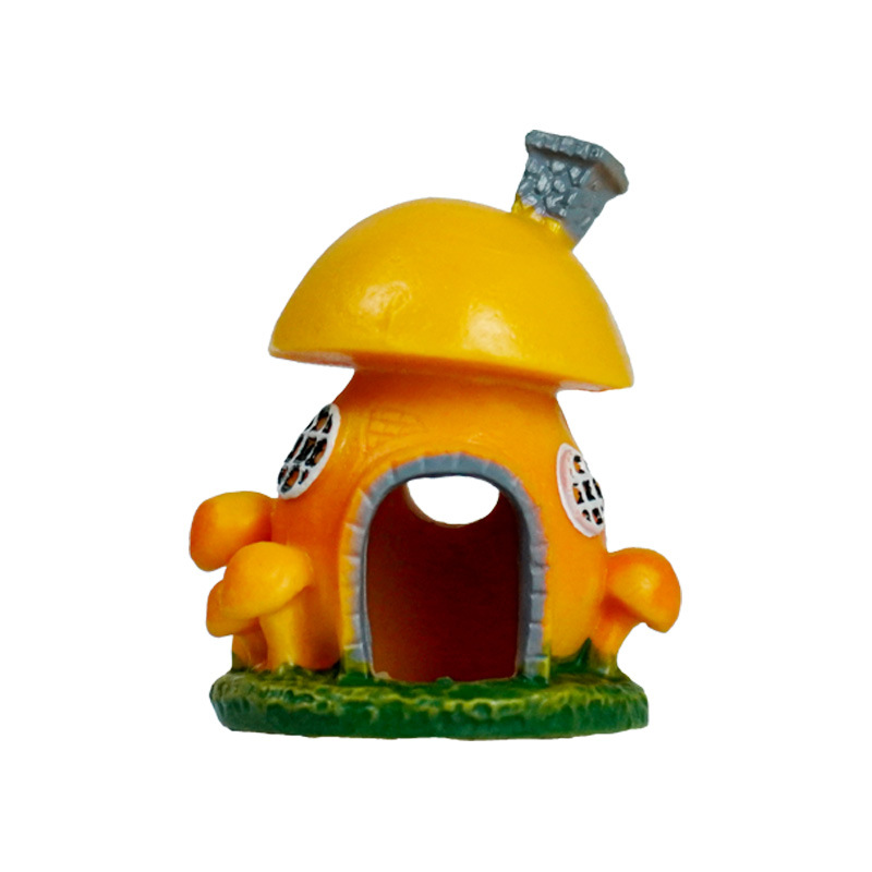 Mini concha casa de hongos para evitar la casa, decoración de la pecera, decoración del acuario, artesanía de resina, escondite de peces y camarones