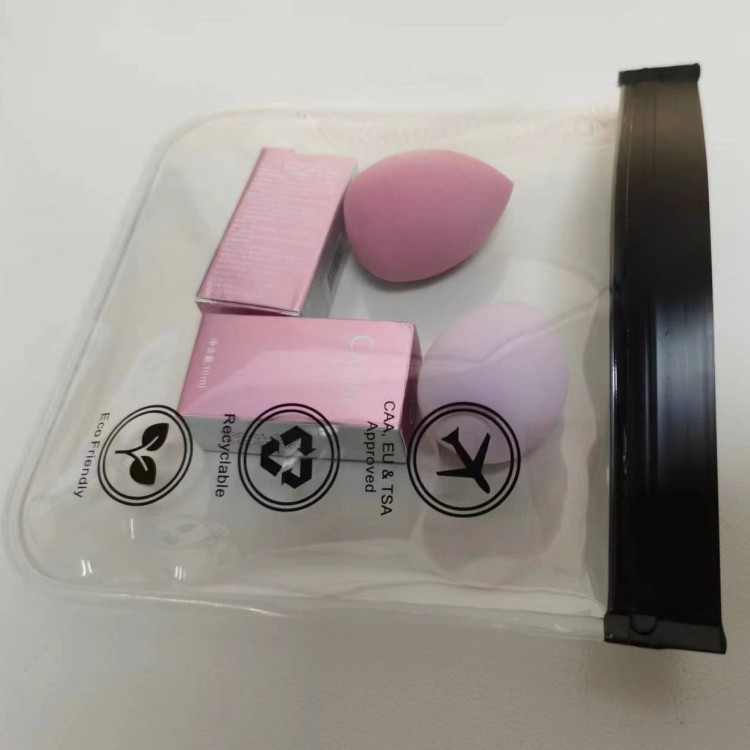亚马逊EVA透明化妆袋便携旅行洗漱包密封防水拉链袋护肤品收纳袋