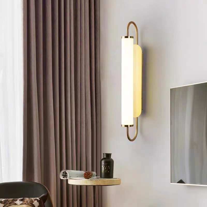 Lámpara de pared creativa larga lámpara de pared de sala de estar de fondo simple fondo de pared moderna nórdica cabecera de cama personalidad nueva
