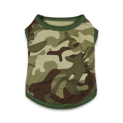 Pet Clothes Dog Clothing Cotton Yellow Woodland Camouflage Dog Clothes Vest Teddy Pet Clothing Spring Summer