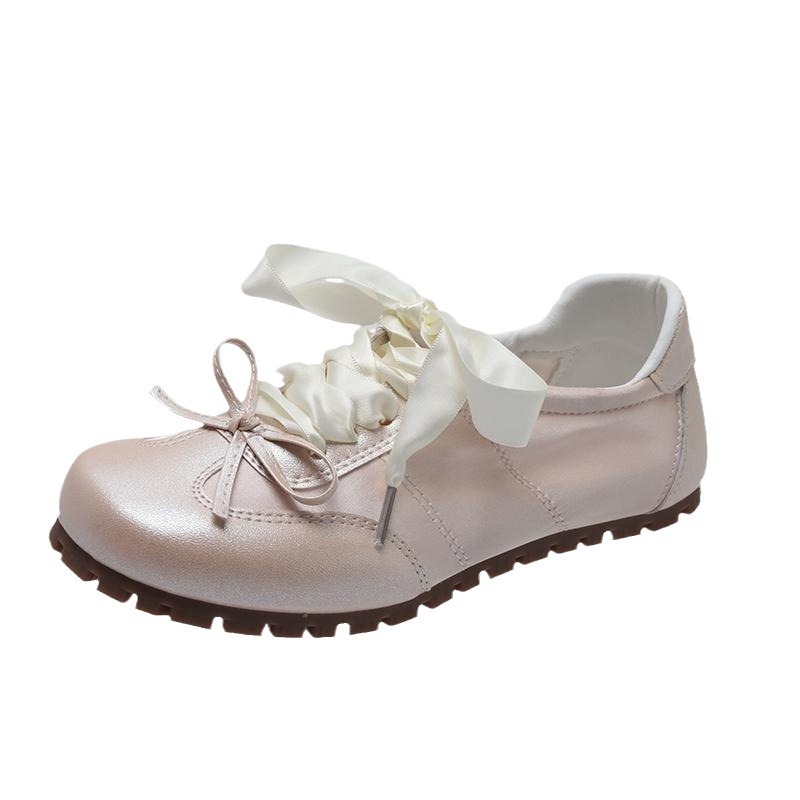 [Chaobunan] verano 2024 nuevo zapato de sola suave satin plano deportivo casual ballet zapatos de entrenamiento zapatos de mujer