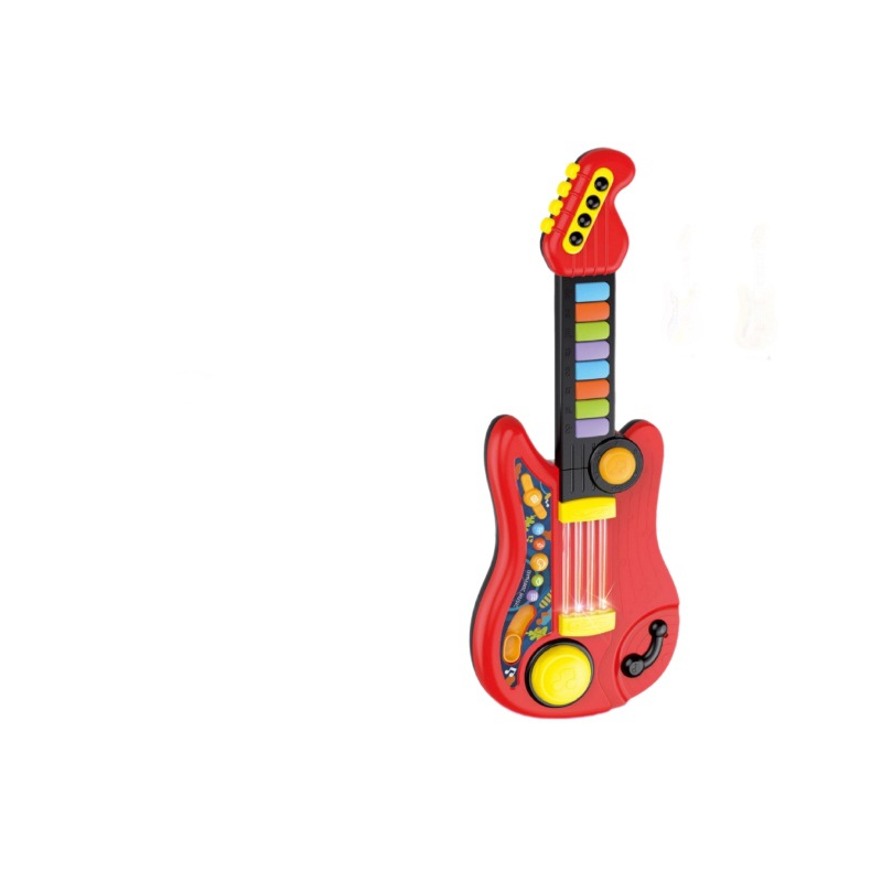 Guitarra para niños órgano electrónico juguete bebé iluminación portátil plegable pequeña guitarra simulación instrumento musical ukulele regalo