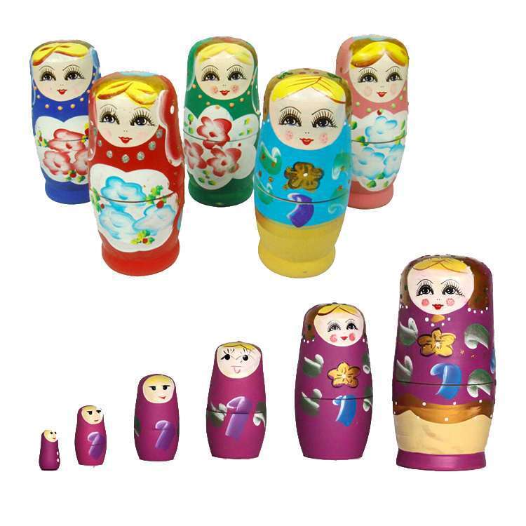 逸品の5階のロシアの子供の多層の彩色は積み重ねて楽の旅行の工芸品の創意の実木のおもちゃを重ねます。|undefined