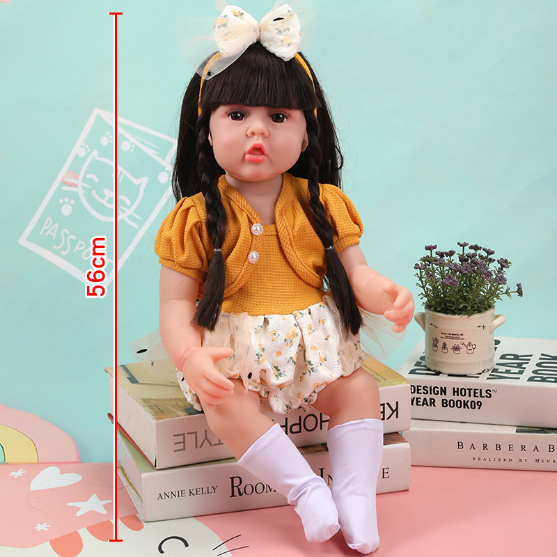 56 cm Rebirth Simulación de regalos de Barbie Baby Soft Girls Toy Set Muñecas para niños