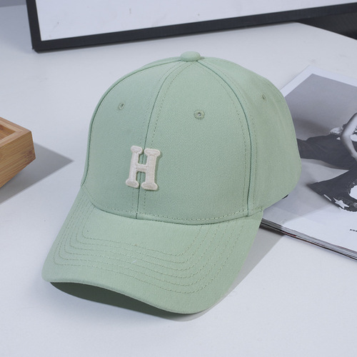 New Lettered Hard Top Cap Women's Style Korean Version Trendy Cross-border Processing Logo Duckbill Cap Men's Factory Wholesale