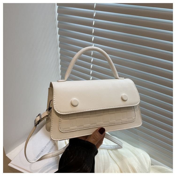 Colores contrastantes de costura de damas ocio 2024 estilo de moda extranjero nuevo otoño brazo de hombro bolso de mochila cuadrado