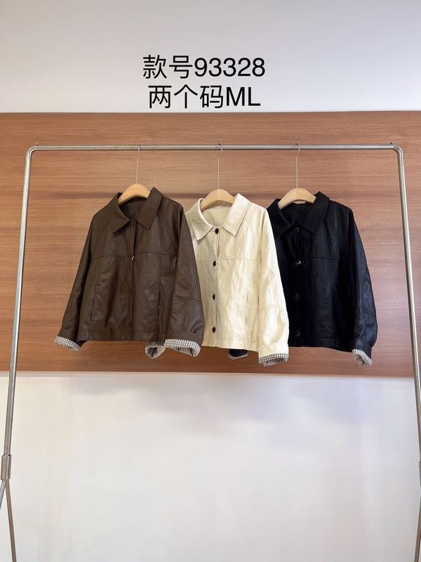 秋季复古高级感圆领皮衣外套宽松休闲夹克小个子短上衣女|undefined