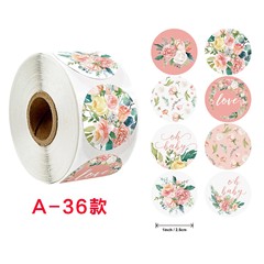 廠家批發花圃貼紙鮮花貼畫 文藝花卉手工卷裝不乾膠標籤