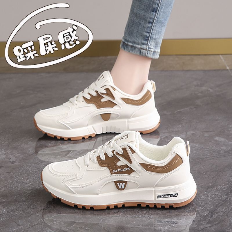 Women's Shoes Spring 2025 New Lightweight Soft-Soled Casual Sports Shoes Running Shock-Absorbing Forrest Gump Shoes Student Dad Shoes for Women