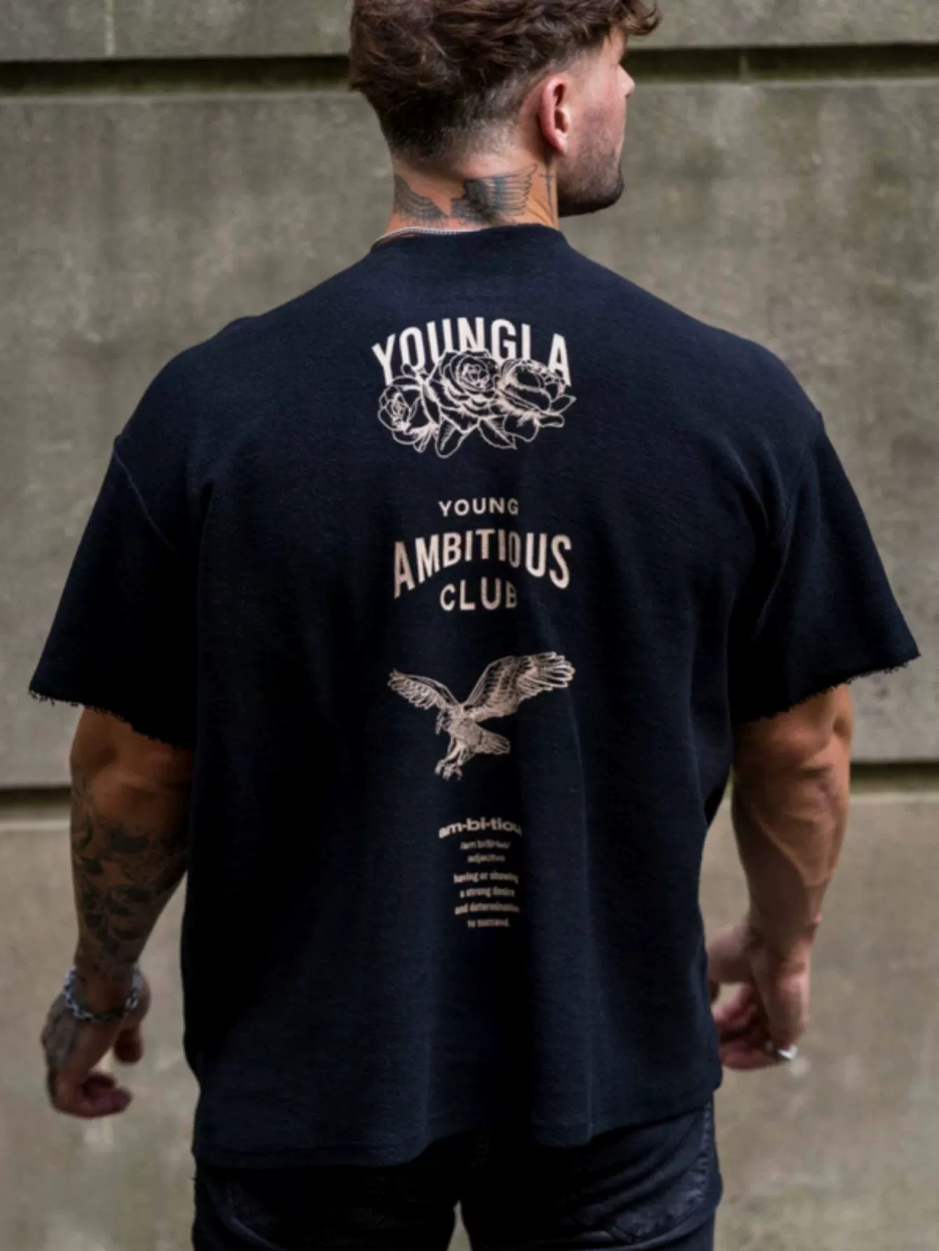 YOUNGLA короткий рукав мужской спортивный принт воротник лопает хлопок хлопок хлопок OldSchool, тяжёлый футболка с коротким рукавом