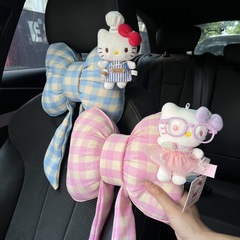 新しいぬいぐるみハローキティ人形シェフ帽子車のヘッドレスト車の快適でかわいい首枕