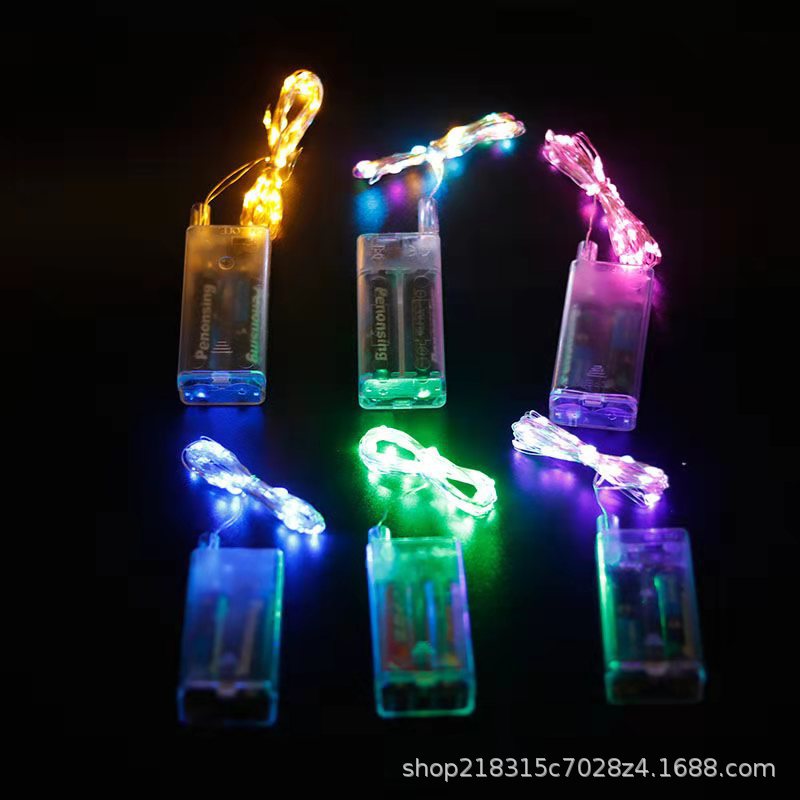 灯线盒手柄闪灯串创意装饰彩暖灯带波波球彩灯电池盒