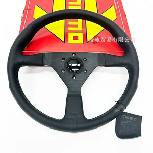 JDM Yastı Dəri Momo Sükan Çarxı 14 düym 350mm Universal