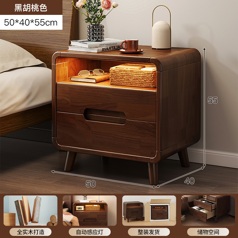 Cabecera de cama de madera sólida, cabecera de cama de dormitorio doméstico, armario de almacenamiento pequeño, armario de madera, cabecera de cama de aire