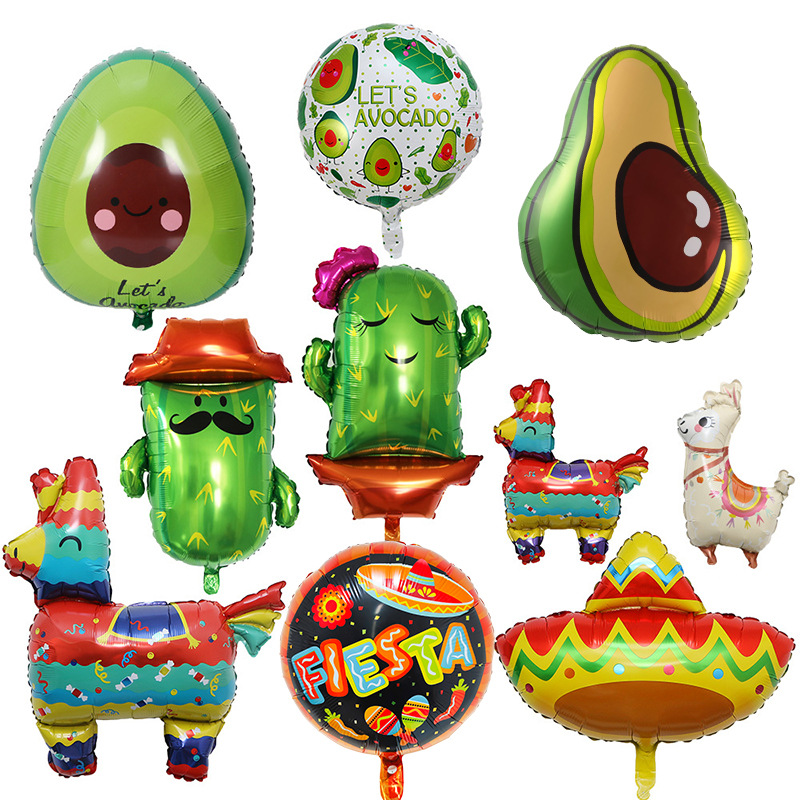 Cross-border new product Pinata-style aluminum foil balloons Party decoration arrangement Alpaca aluminum foil balloons wholesale