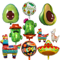 Cross-border new product Pinata-style aluminum foil balloons Party decoration arrangement Alpaca aluminum foil balloons wholesale