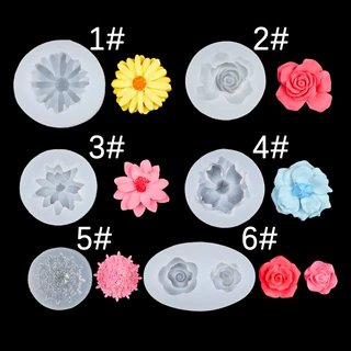 花朵滴胶模具diy水晶滴胶立体玫瑰花菊花山茶花摆台收纳饰品配件