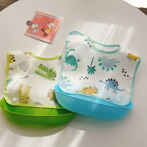 Baby Eating Bib Summer Children Waterproof Bib Ultra Soft Food bib Cover Toddler No Wash Drool Bib for Girls