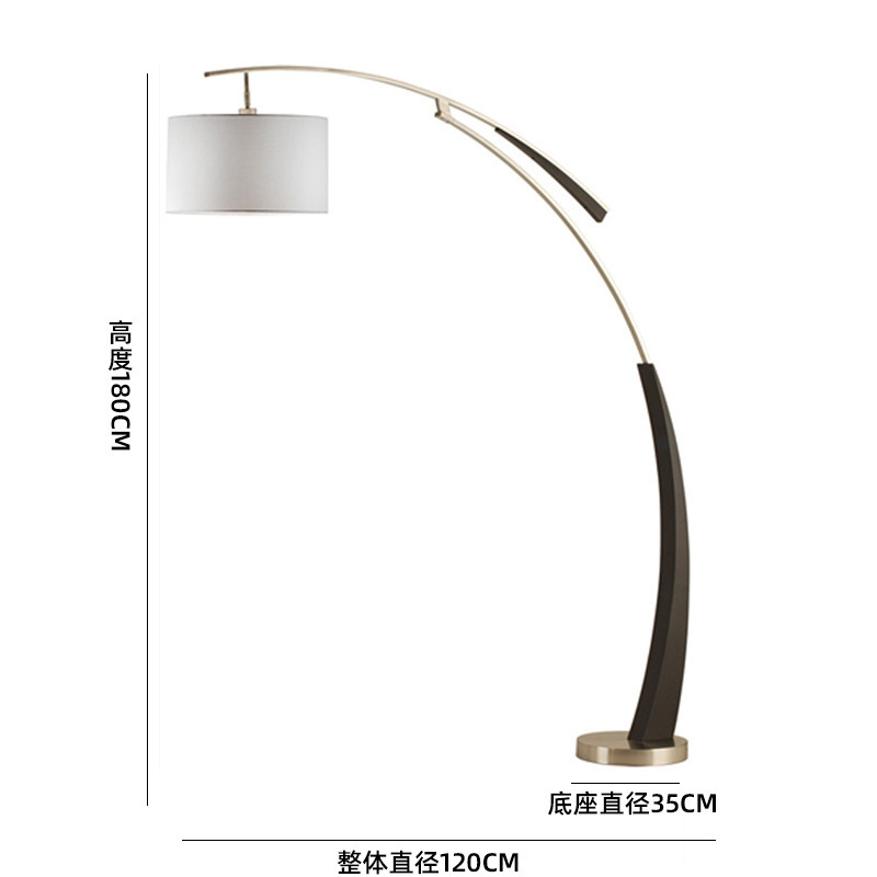 酒店工程样板房展厅客厅卧室落地灯设计师极简展厅大型钓鱼落地灯|undefined