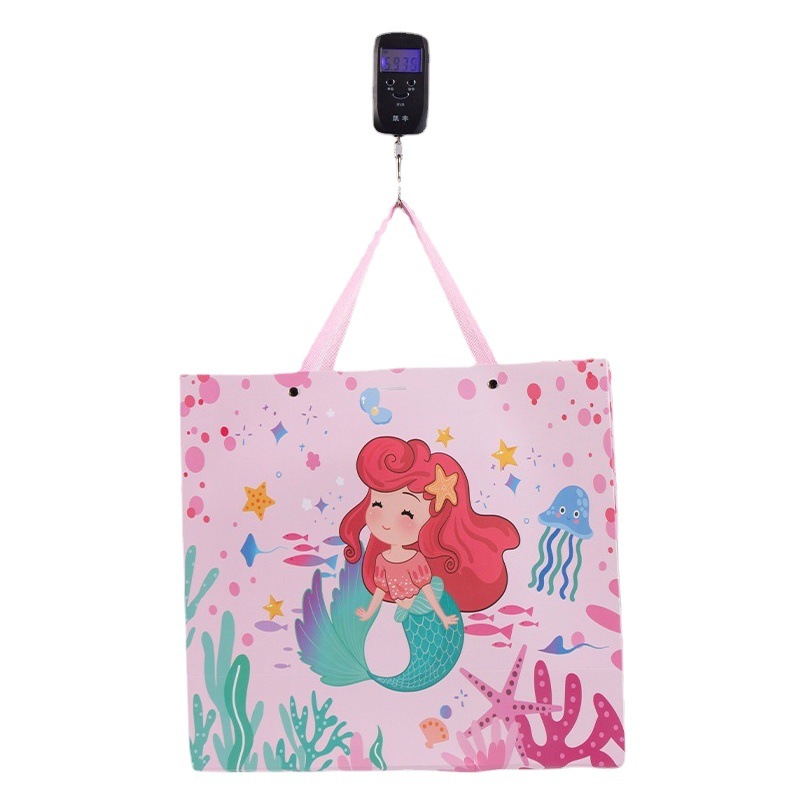 Bolso de sirena de dibujos animados para niños tienda de ropa bolsa de embalaje bolsa de compras linda chica bolsa de regalo bolsa de papel