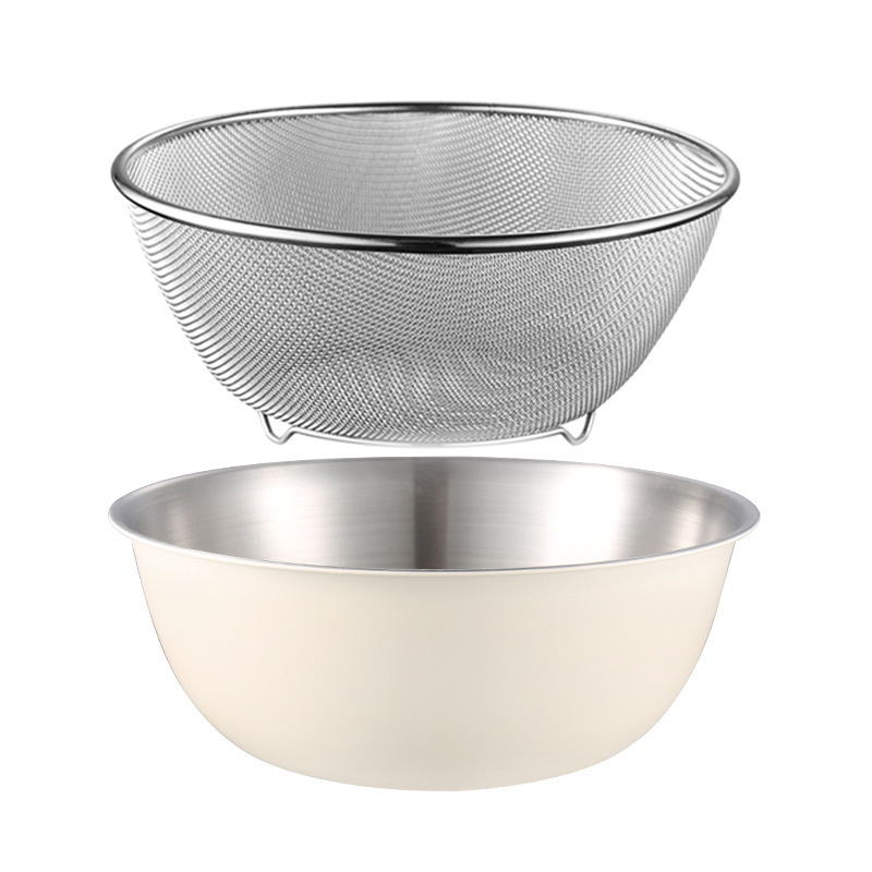 カラフルなベーキング用卵泡立て器、食品グレードの水切り付きキッチンフルーツサラダボウル、目盛り付き生地捏ねボウル、調理用ボウル|undefined