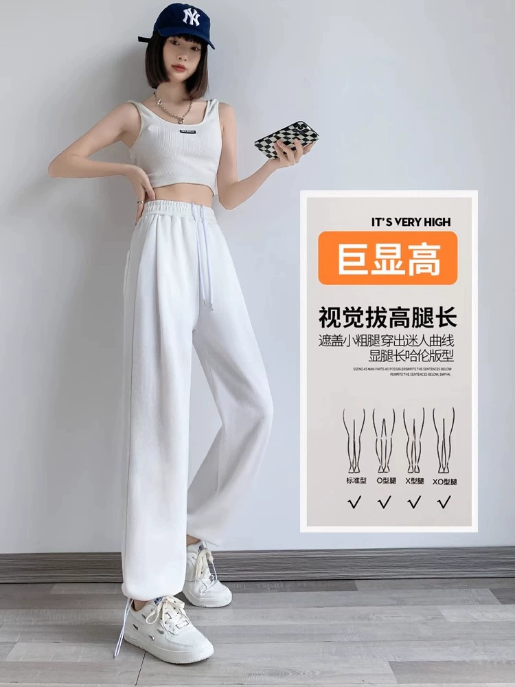 Демисезонные брюки, тёплые осенние legging для досуга, американский стиль, шнуровка, свободный крой