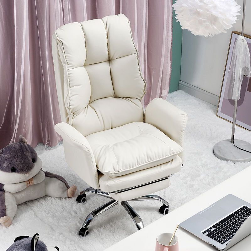 Computer Chair for Home Use, Cute and Comfortable with Backrest, Office Chair, Adjustable Swivel Chair, Lazy Chair for Streamers and Live Broadcasts