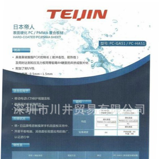 帝人PC-GA51，帝人PC-HA51，TEIJIN PC-GA51、PC-HA51
