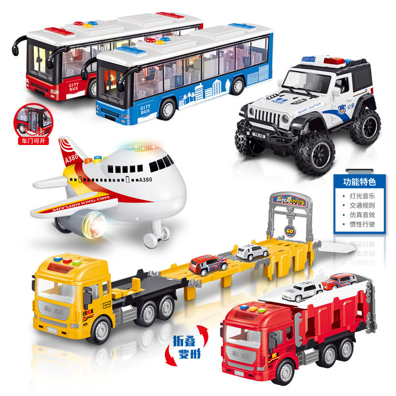 Universal inertia toy car with light music