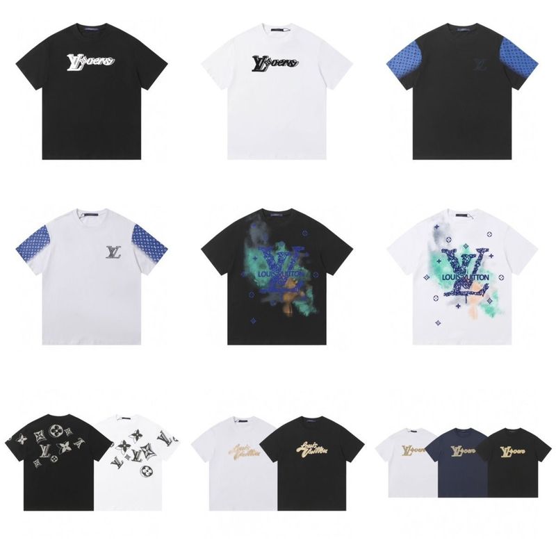 25春夏純綿ラウンドネック半袖Tシャツ漫画文字プリントカジュアルルーズ万能トップス流行万能|undefined