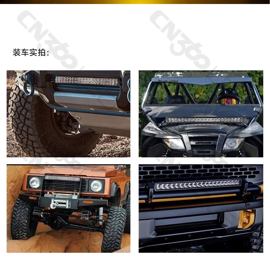 Cn360 49 Models of Long Strip Led Work Lights with High Power, Suitable for Retrofitting on Car Roof, Front Grille, Front Bumper, and Engine Hood
