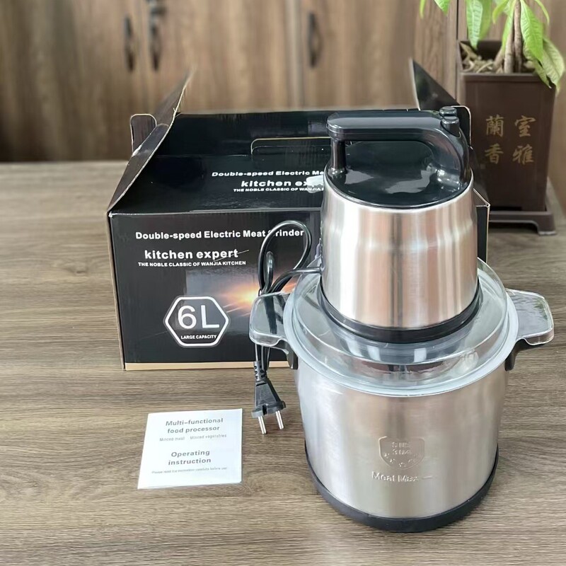 Cross-Border Export Fufu Machine Meat Grinder Vegetable Stuffing Machine Garlic Machine Multifunctional Stainless Steel Mixer