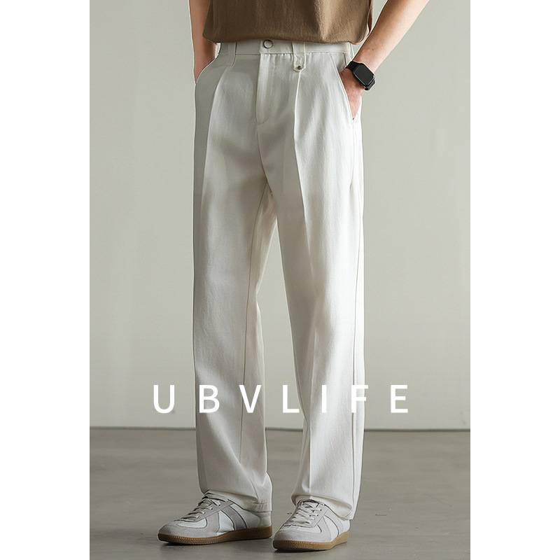 【Lyocell Tencel & Cotton】Drapey Twill Texture Casual Pants Men's 2026 Spring Loose Wide-Leg Pants for Men