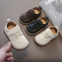 Spring and Autumn New Baby Shoes Soft Sole Girls' Little Leather Shoes Boys' Casual Shoes Infants and Toddlers Loafers British Style Single Shoes