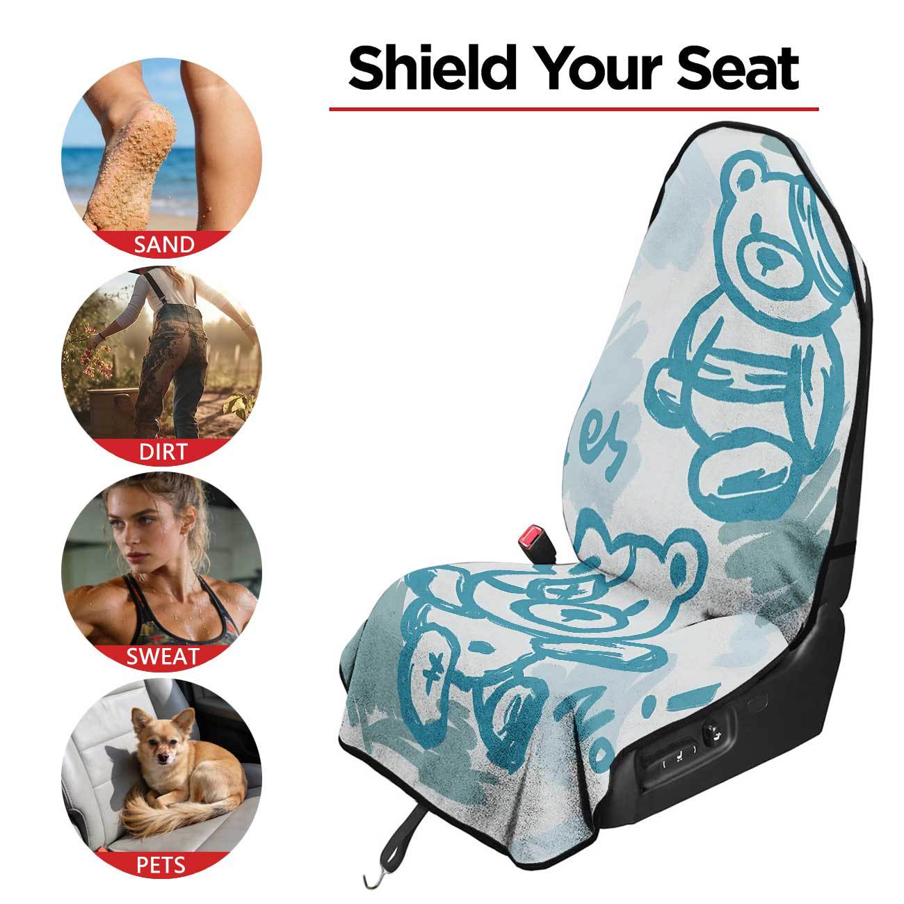 Car seat towel cover front seat protector suitable for gym and exercise, universal for all seasons, car use 44