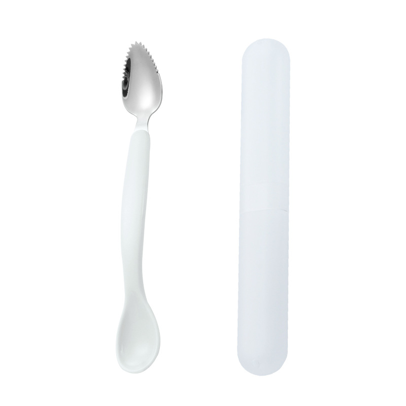 304 aprendiendo a comer entrenamiento cuchara de comer para niños cuchara de bebé comida complementaria vajilla de autoalimentación herramienta de tenedor