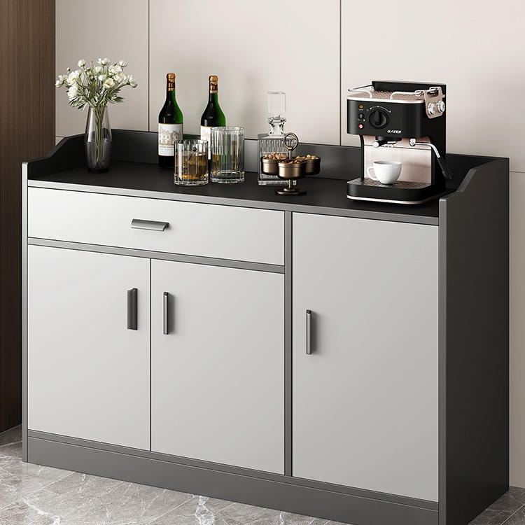Tea Cabinet Storage Cabinet Sideboard Modern Simple Gray Living Room Wall-Mounted Integrated Side Cabinet Hotel Box Storage Cabinet