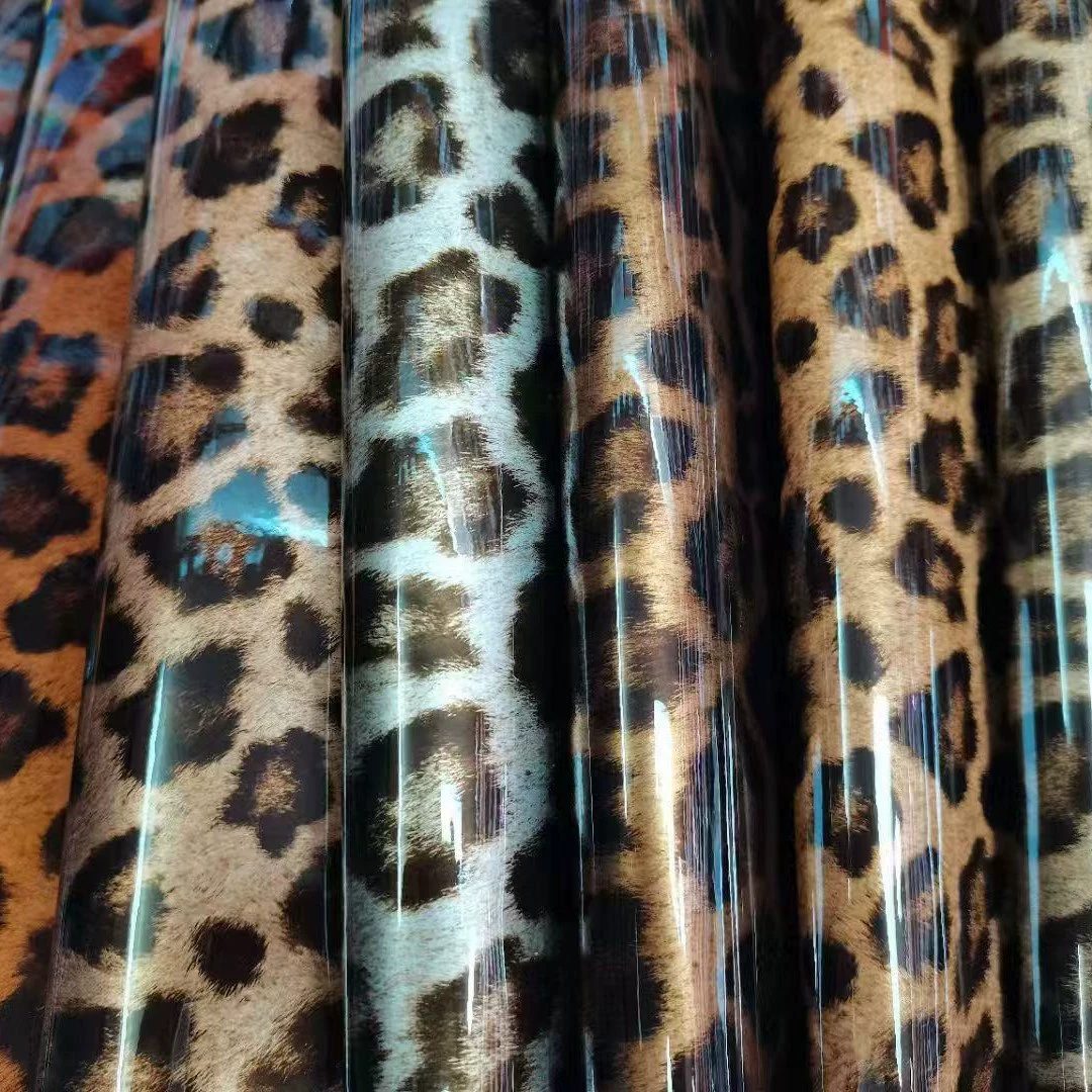 [Напрямую от производителя] Искусственная кожа Dalang Leopard, глянцевая износостойкая кожа с леопардовым принтом, материалы для обуви, сумки и ткани для одежды.