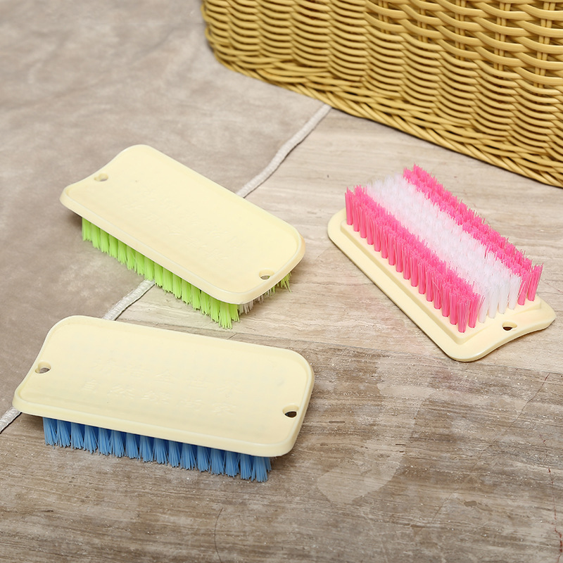 Household Plastic Soft-Bristled Laundry Brush Does Not Damage Clothes Cleaning Brush Multi-Purpose Comfortable Plastic Square Brush