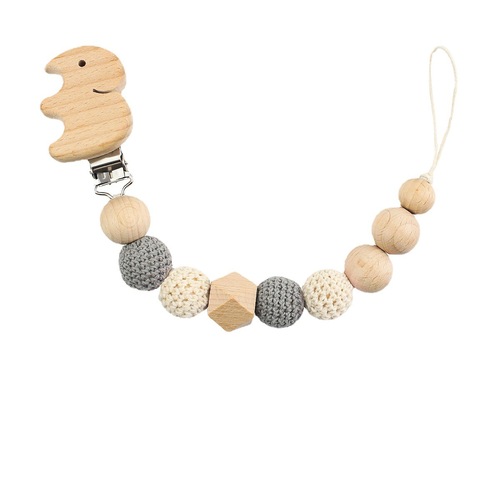 Teething Baby Anti-eating Bracelet Baby Silicone Toy Pacifier Chain Children's Teething Animal Elephant Teeth Glue Chain
