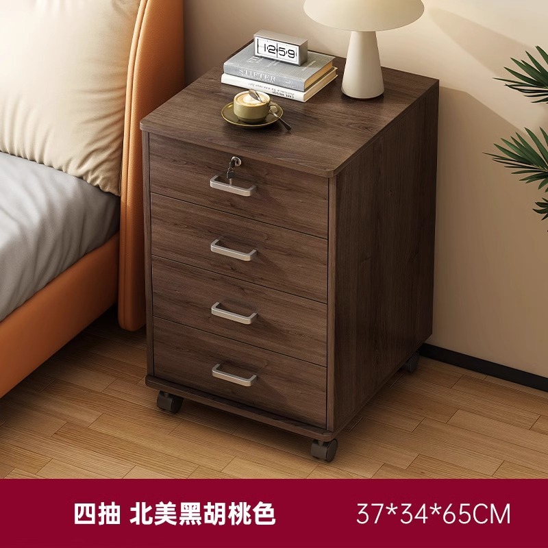 Tabernita de cabecera con cerradura móvil armario de almacenamiento del dormitorio doméstico armario de almacenamiento simple y moderno pequeño armario de cabecera